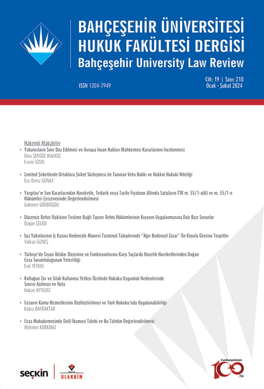 Bahçeşehir Üniversitesi Hukuk Fakültesi Dergisi
