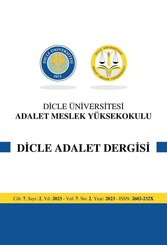 Dicle Üniversitesi Adalet Meslek Yüksekokulu Dicle Adalet Dergisi